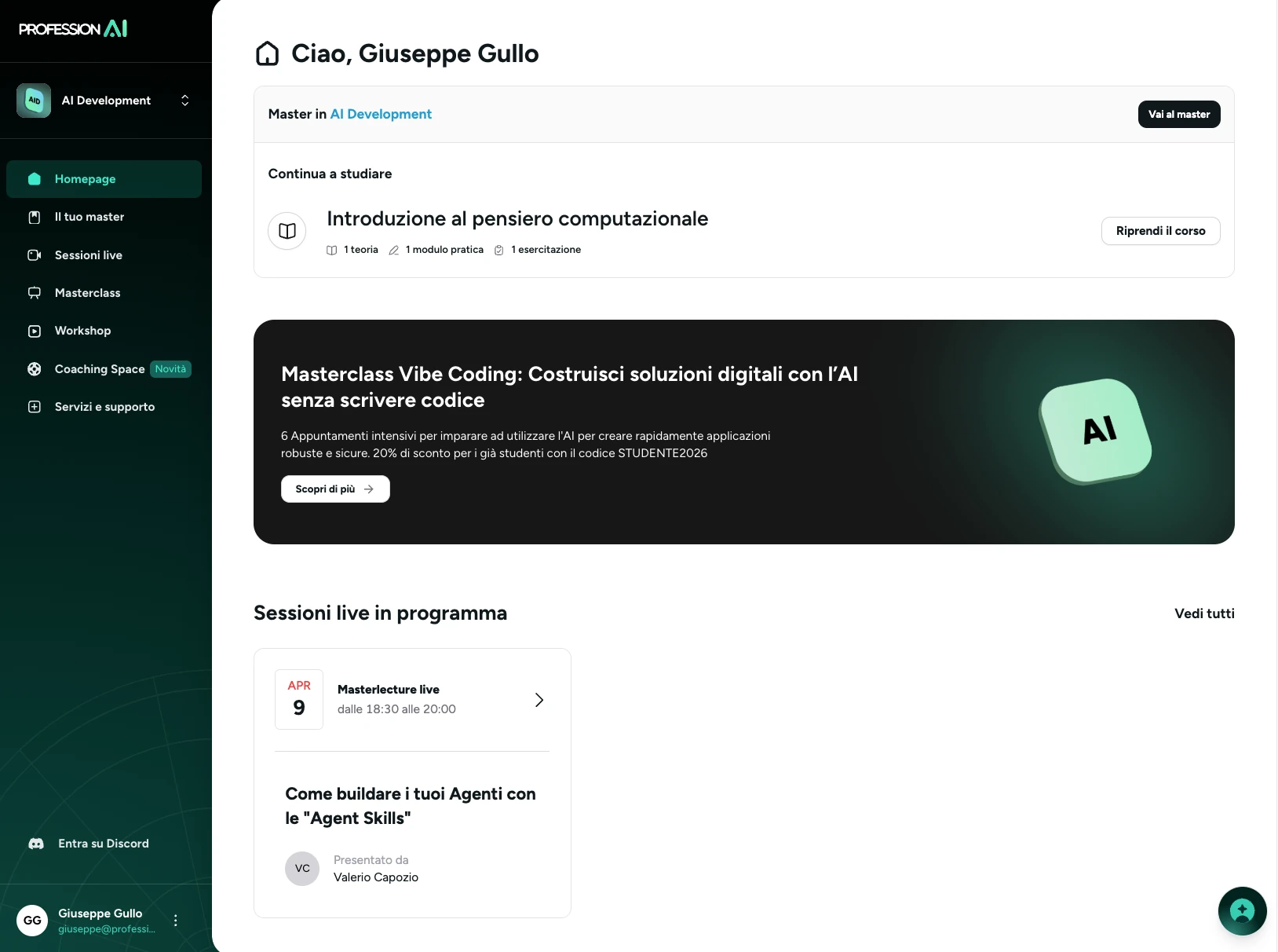 Studi quando e dove vuoi