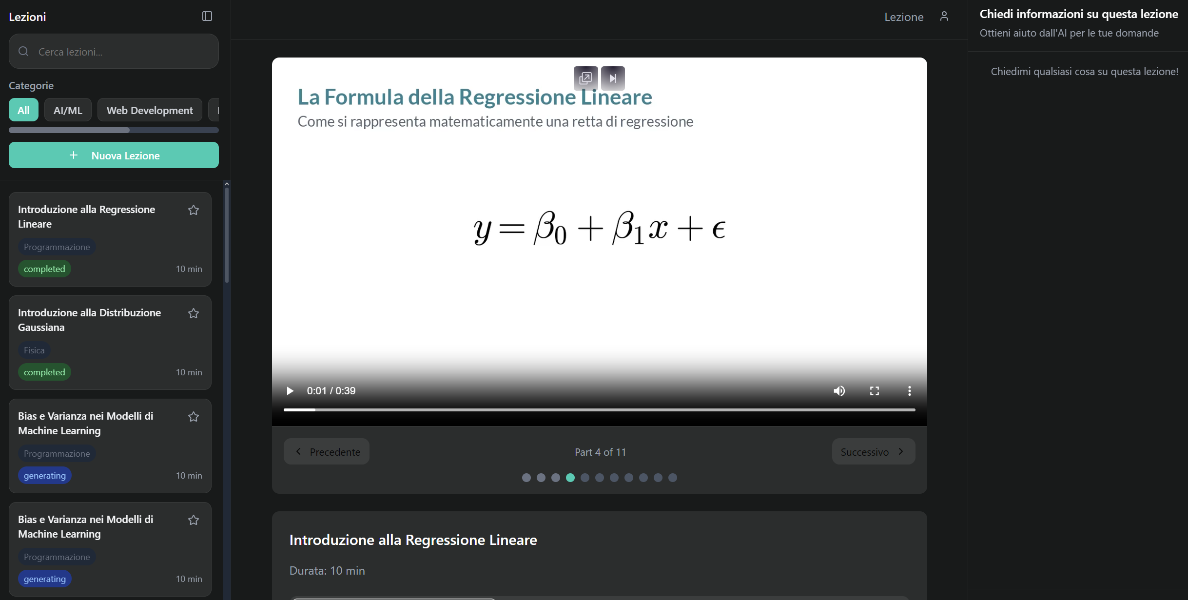 Lezioni teoriche brevi